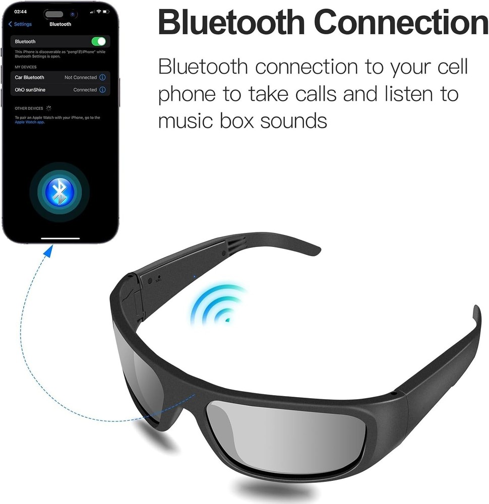 OHO SMART SUNGLASSES, Polarized with Bluetooth Speaker, Athletic/ Outdoors NEW!