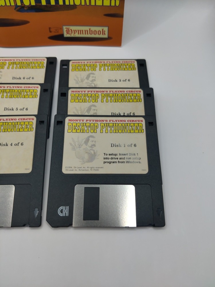 Monty Pythons Flying Circus Desktop Pythonizer PC 3.5'' Big Box Vtg Software