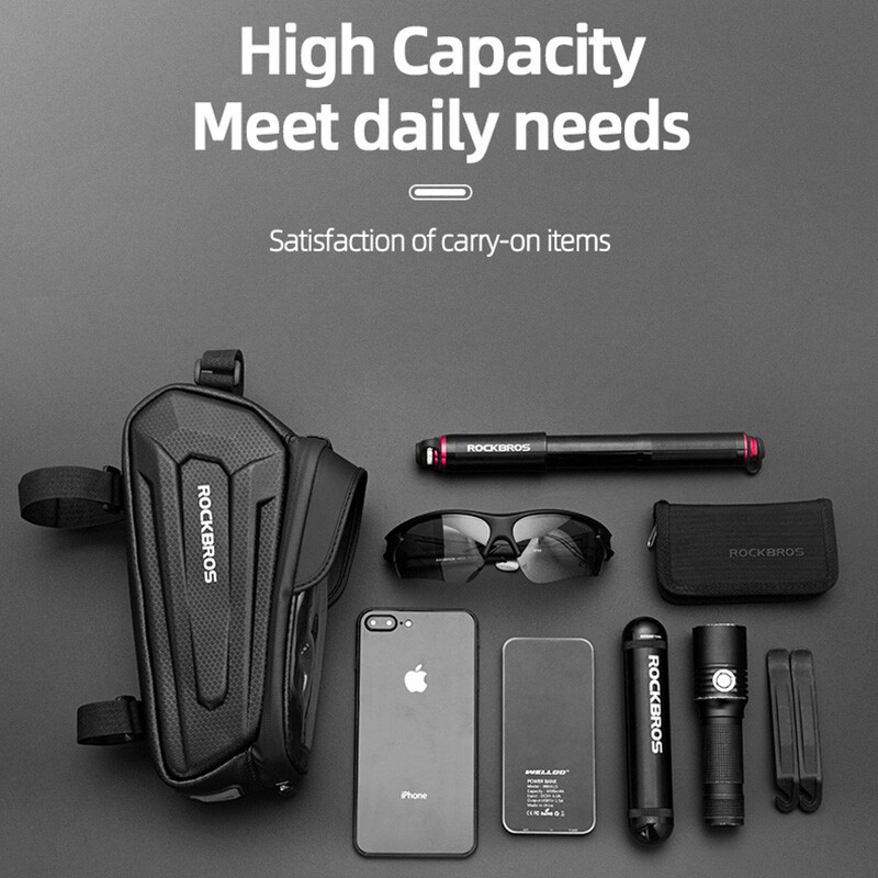 ROCKBROS Cycling Bike Front Frame Bag Waterproof Touch Screen Top Tube Phone Bag