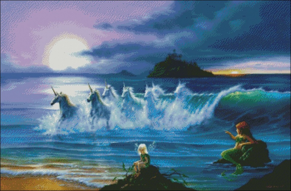 They Only Come Out at Night - Chart Counted Cross Stitch Pattern Needlework