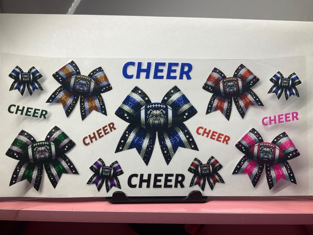 UvDtf Cheer Themed wraps