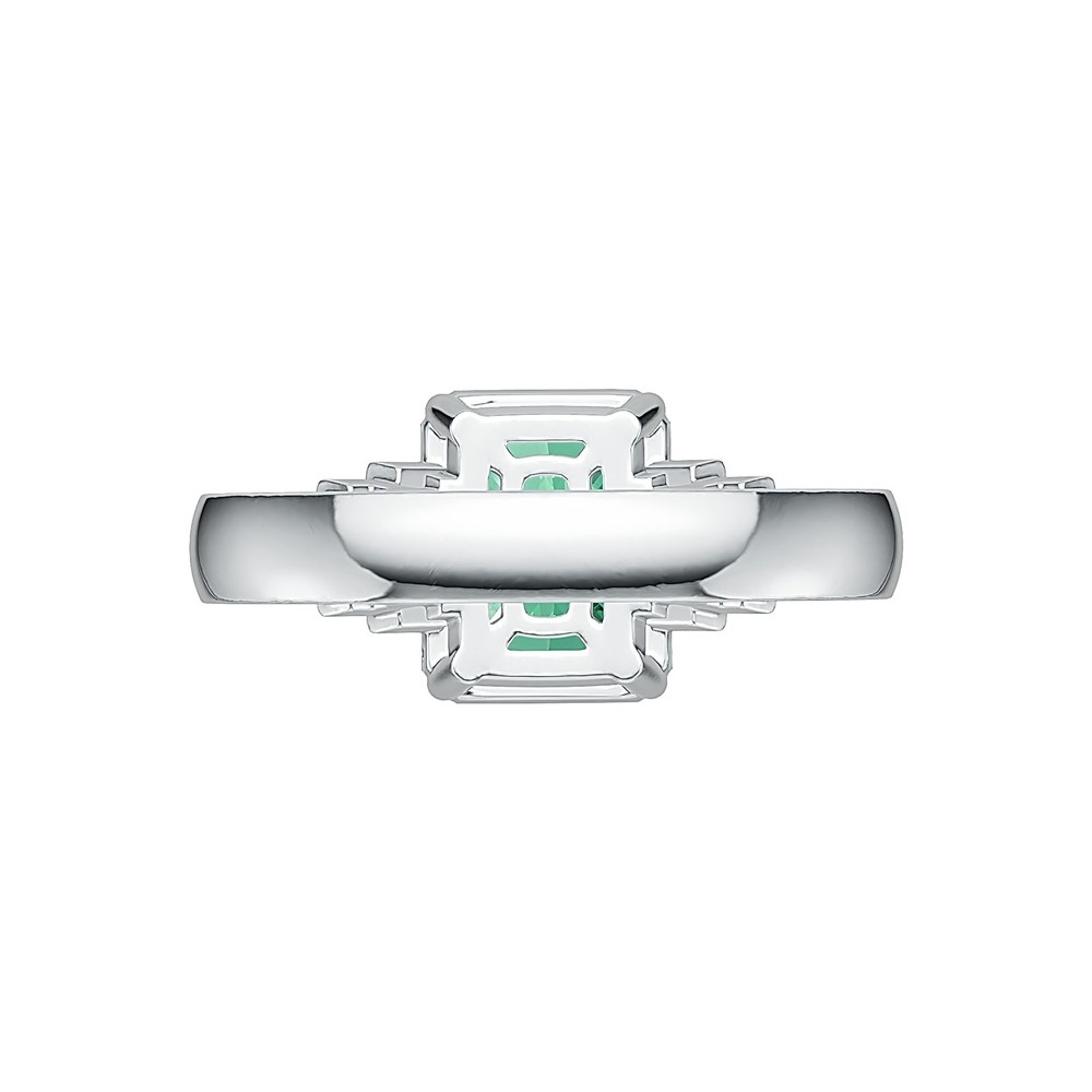 Sterling Silver Semi Mount Ring Setting Emerald OCT 10x8mm
