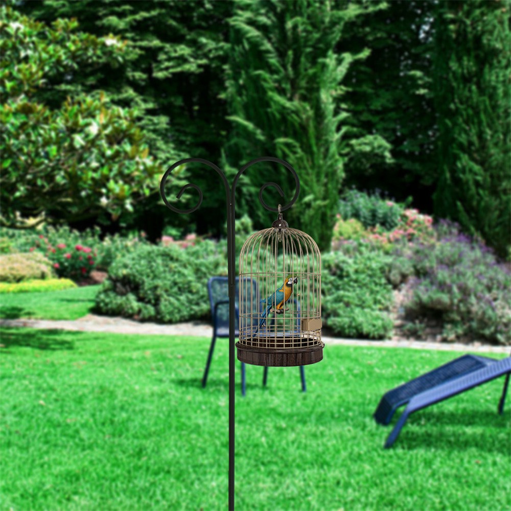 2 PACK Adjustable Double Shepherd Hook 95" Wedding Plant Hanger Bird Feeder Pole