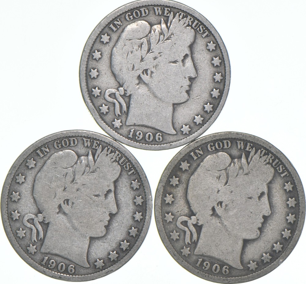 1906 Barber Half Dollar Average Circ