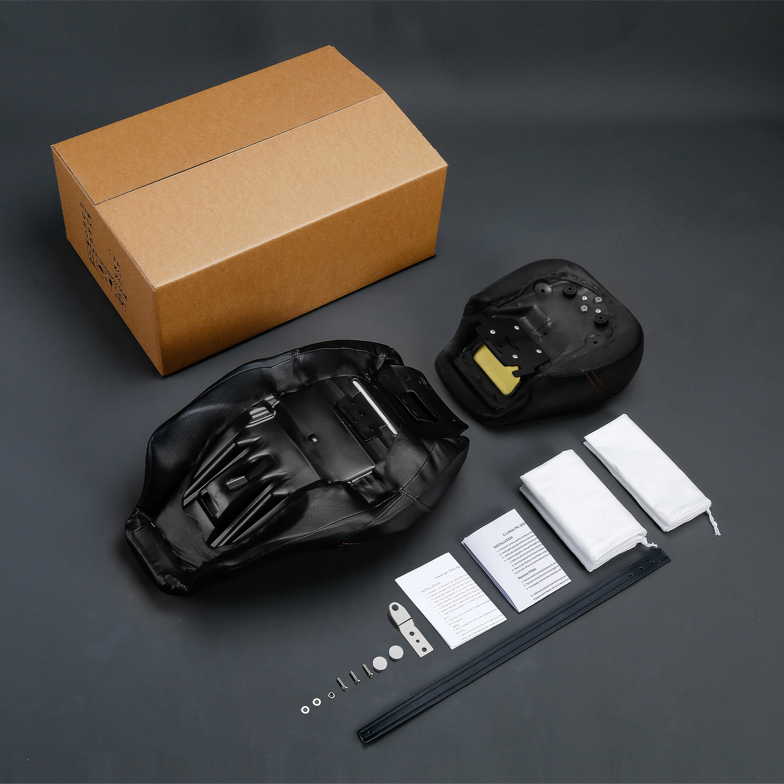 Low-Profile Driver + Passenger Seat Fit For Harley Touring Road Glide 2009-2023