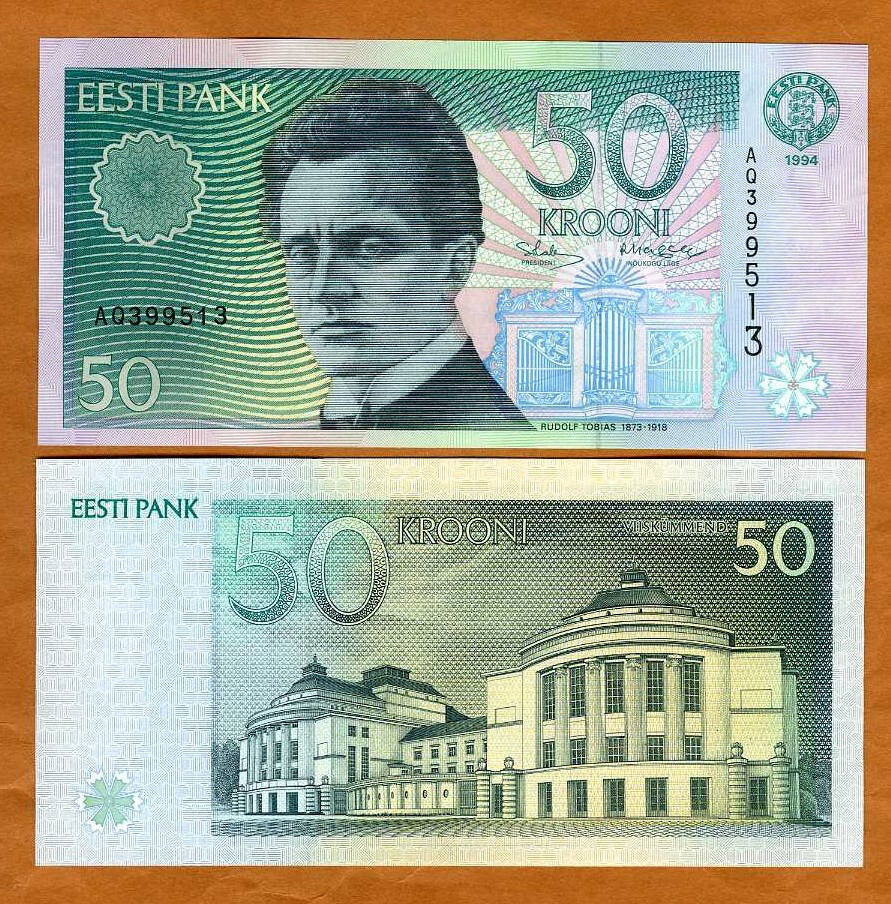 Estonia, 50 Krooni, 1994, P-78a, UNC Pre Euro