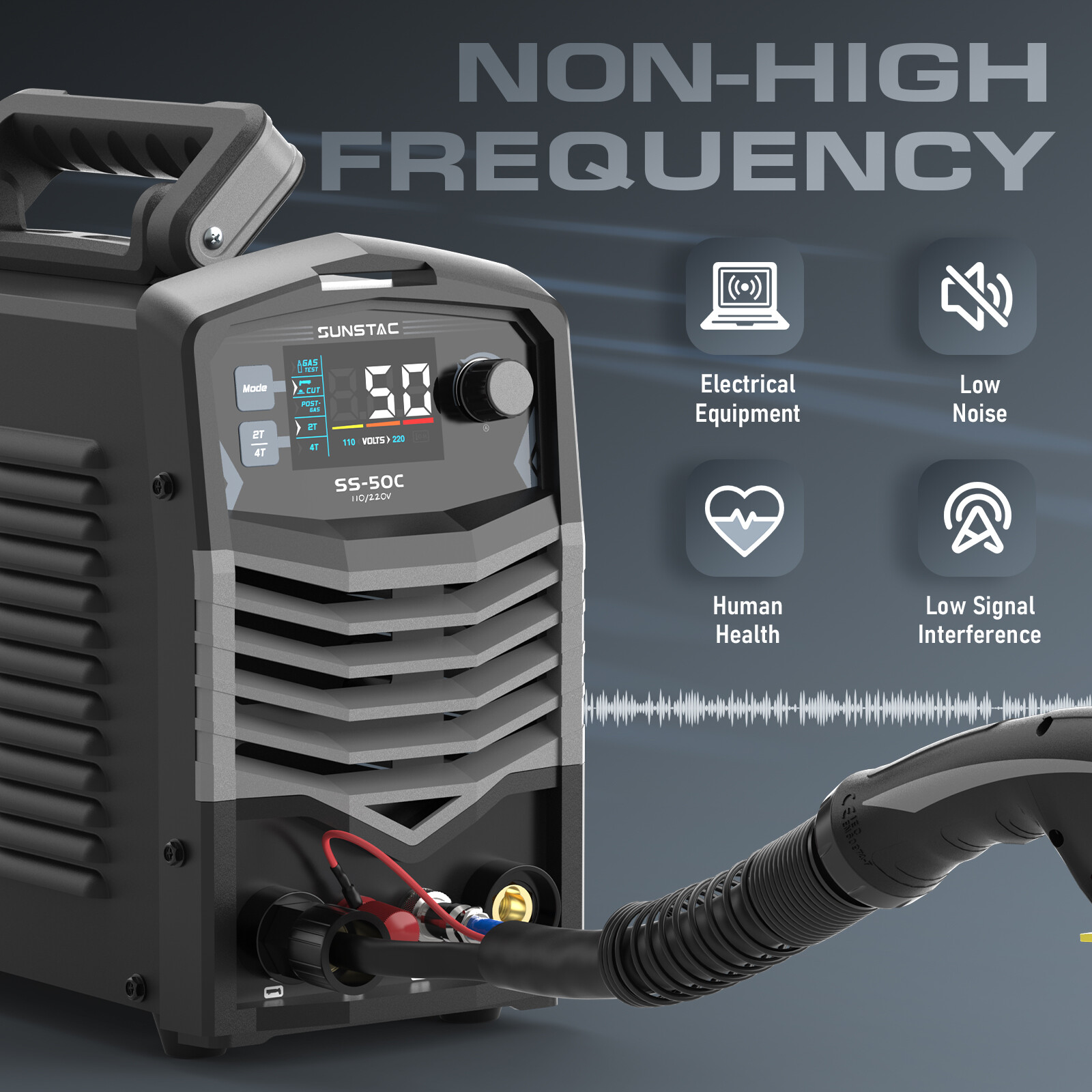 Plasma Cutter Machine 50A Non High Frequency Non-Touch Pilot Arc 110/220V