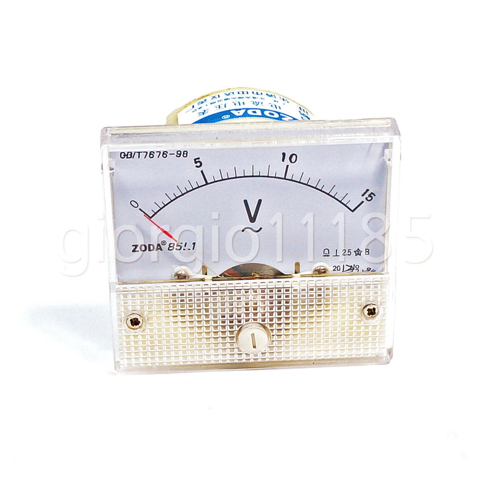 US Stock Analog Voltmeter Panel Pointer Volt Voltage Meter Gauge 85L1 AC 0-15V