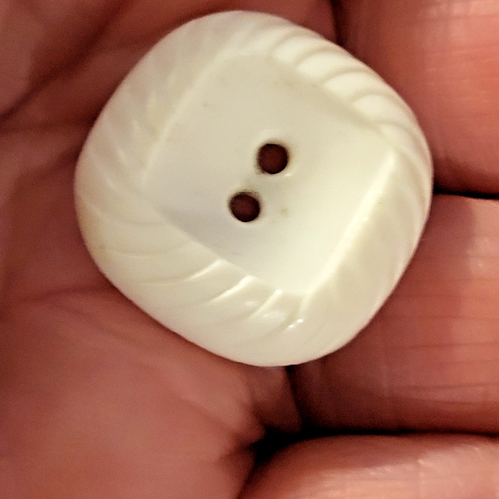 Colt # 7 button white square fancy edges 7/8" confirmed pattern excellent