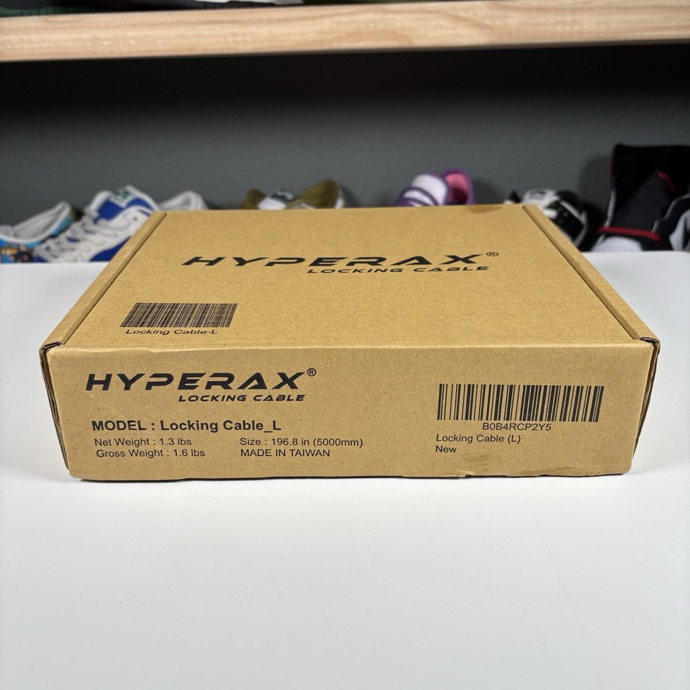 Hyperax Steel Locking Cable (L) Security Cable with Alloy Casting Looped End