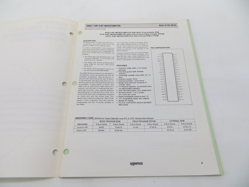 SIGNETICS Application Notes / Product Data Sheets 1978 vtg technology reference
