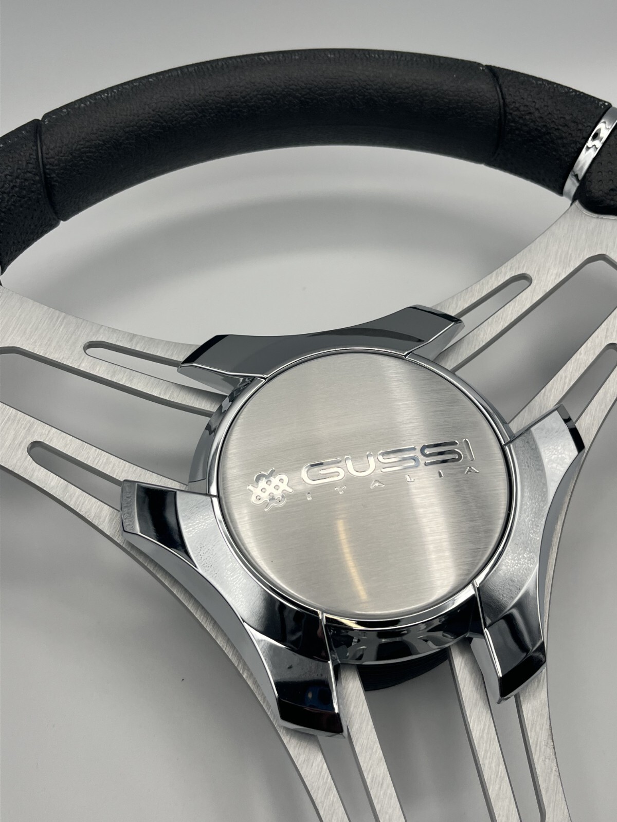 Verona Boat Steering Wheel Gray Brushed Aluminum Spokes KEYED or SPLINED HUB