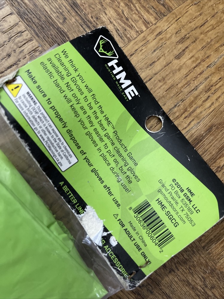 HME Game Cleaning Gloves Disposable