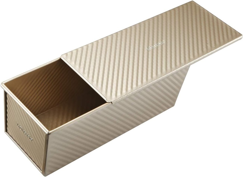 Extra Large Pullman Loaf Pan with Lid - Commercial Grade Non-Stick Bakeware