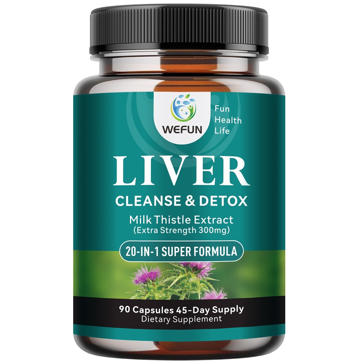 Liver Cleanse Detox & Repair Formula with Premium Milk Thistle - 45 Day Supply