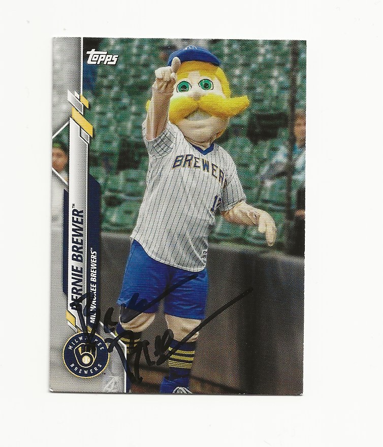 BERNIE   BREWER            AUTOGRAPHED    CARD
