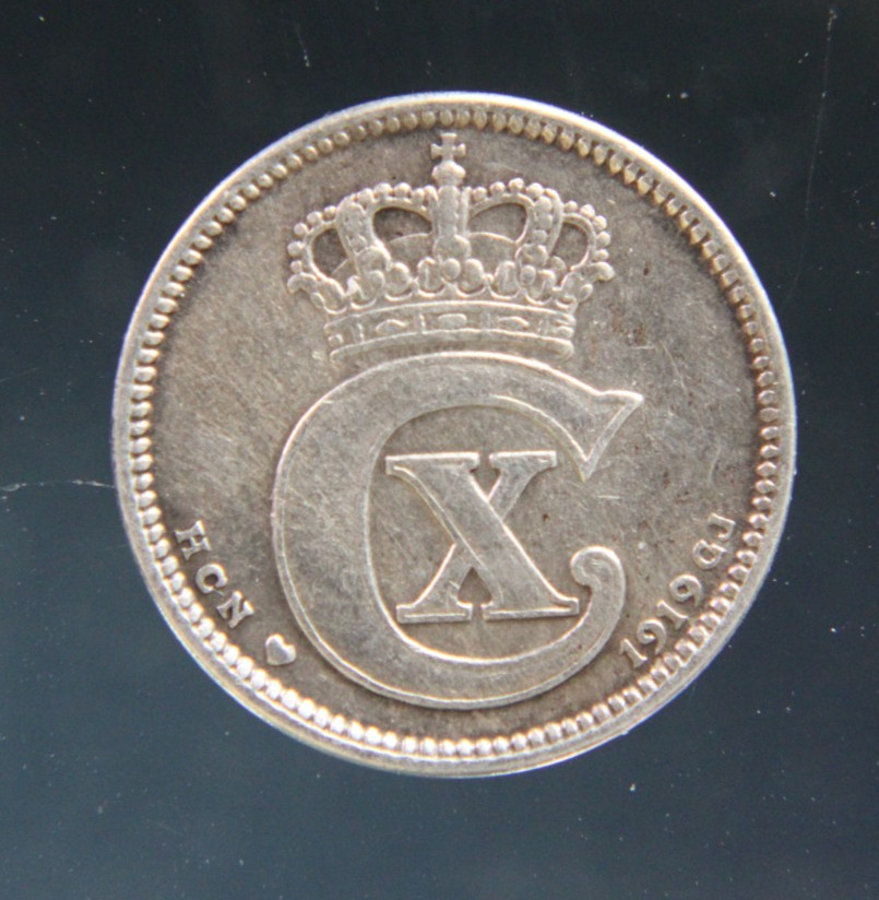 Denmark 25 Ore 1919 Silver coin