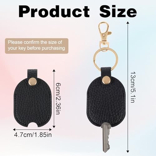 Leather Key Sleeve for Broken Key, Broken Car Key Loop Replacement Key Ring