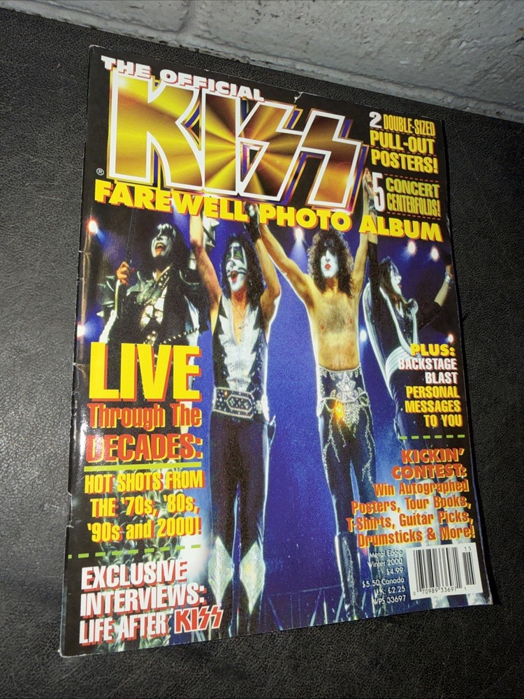 KISS Official “Farewell Photo Album” MAGAZINE Rare - Winter 2000!