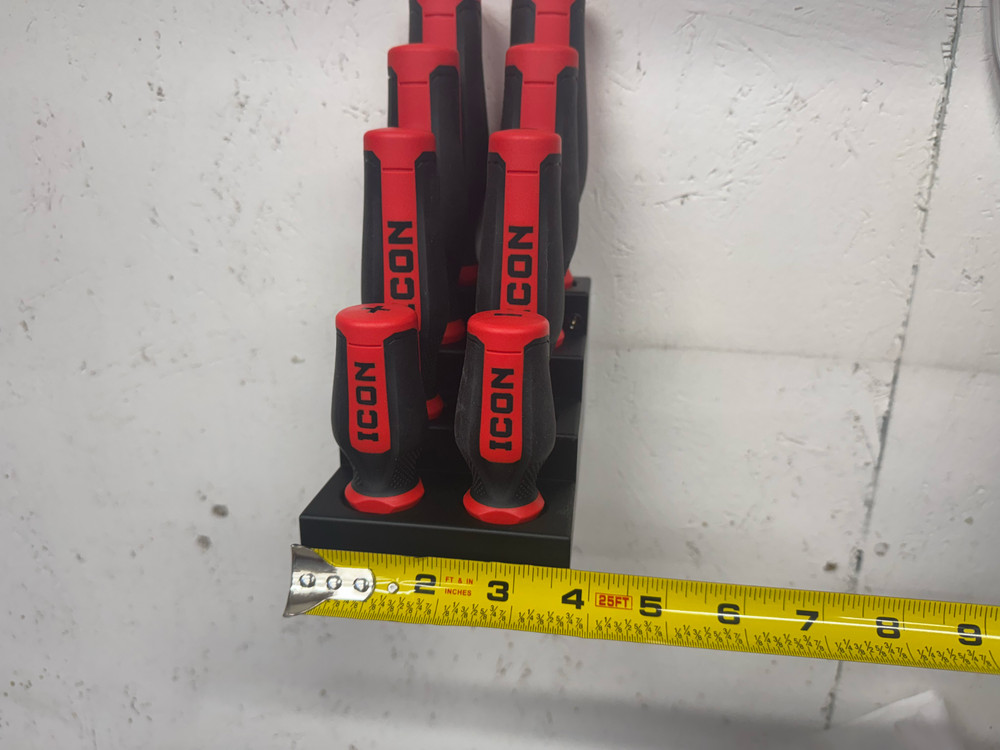 Screwdriver Rack Wall Mounted Screwdriver Organizer Easy Access Storage ICON