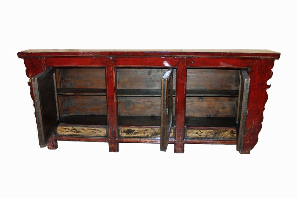 Hand Painted Antique Mongolia Sideboard