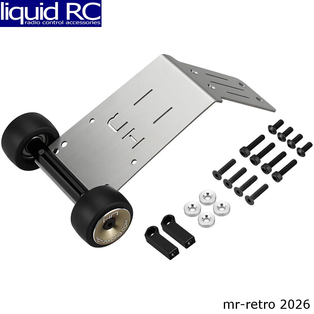 Hot Racing AMN133K HD Bearing Skid Plate Wheelie Bar - MINI Kraton