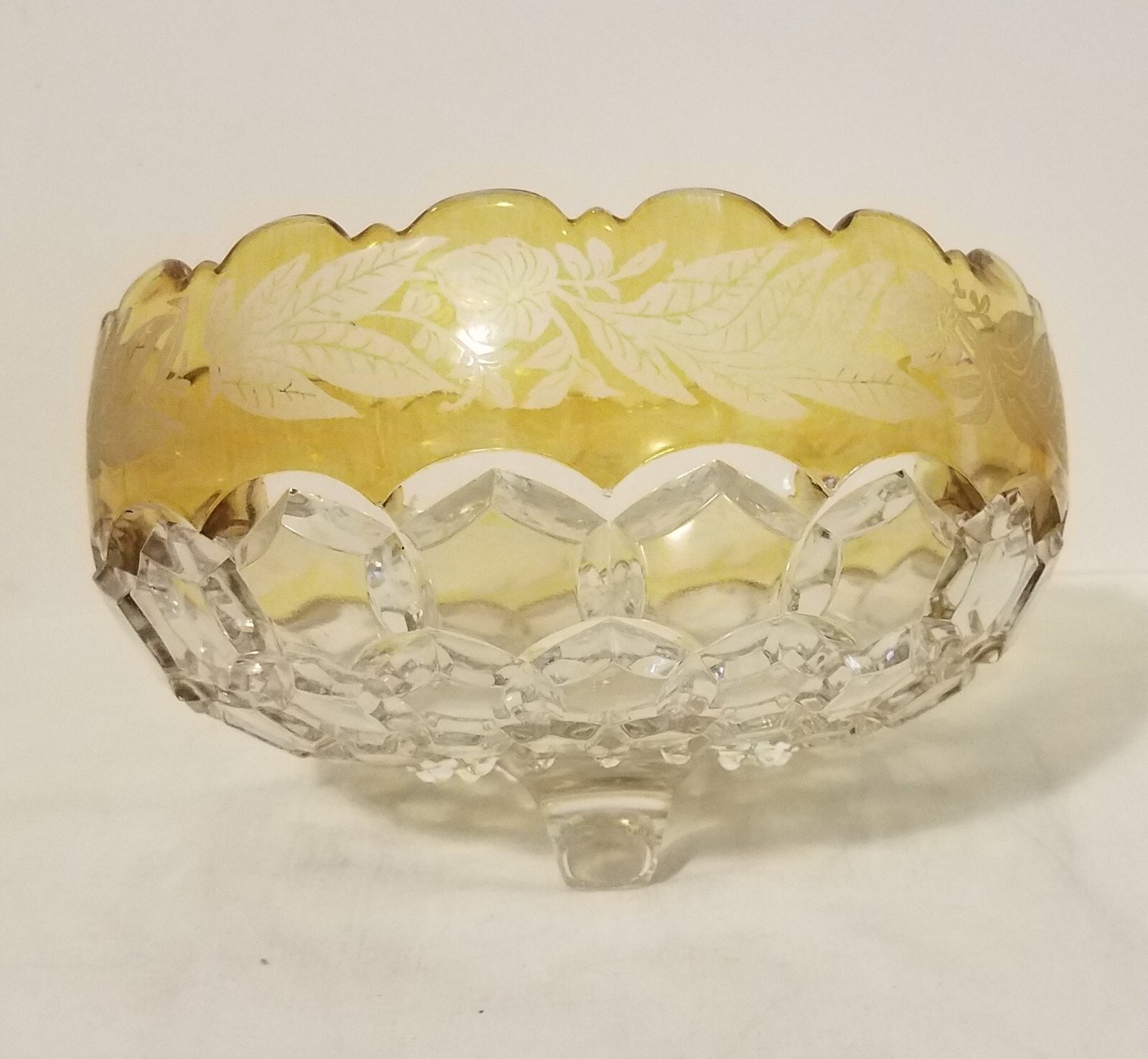 Bride's Basket glass bowl with elaborate silverplate holder