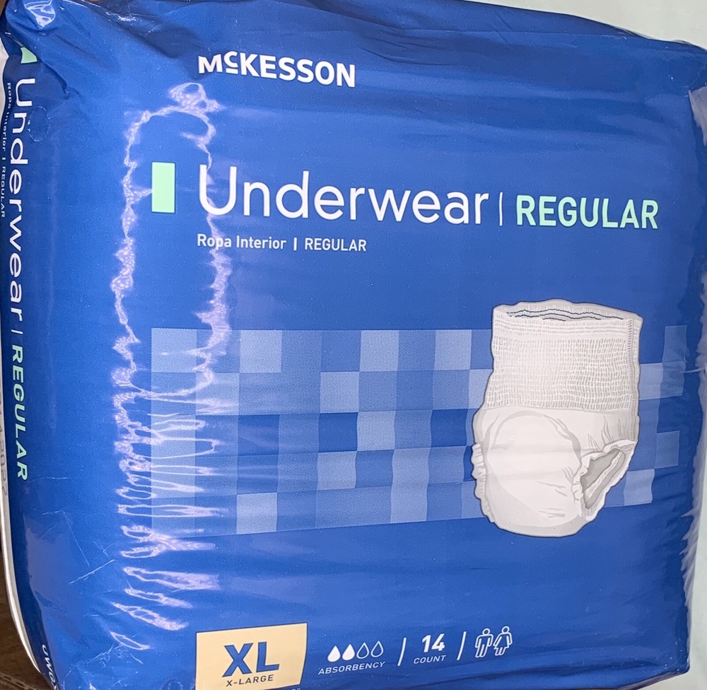 McKesson Underwear Regular XL 14 Count. 58”-68”.