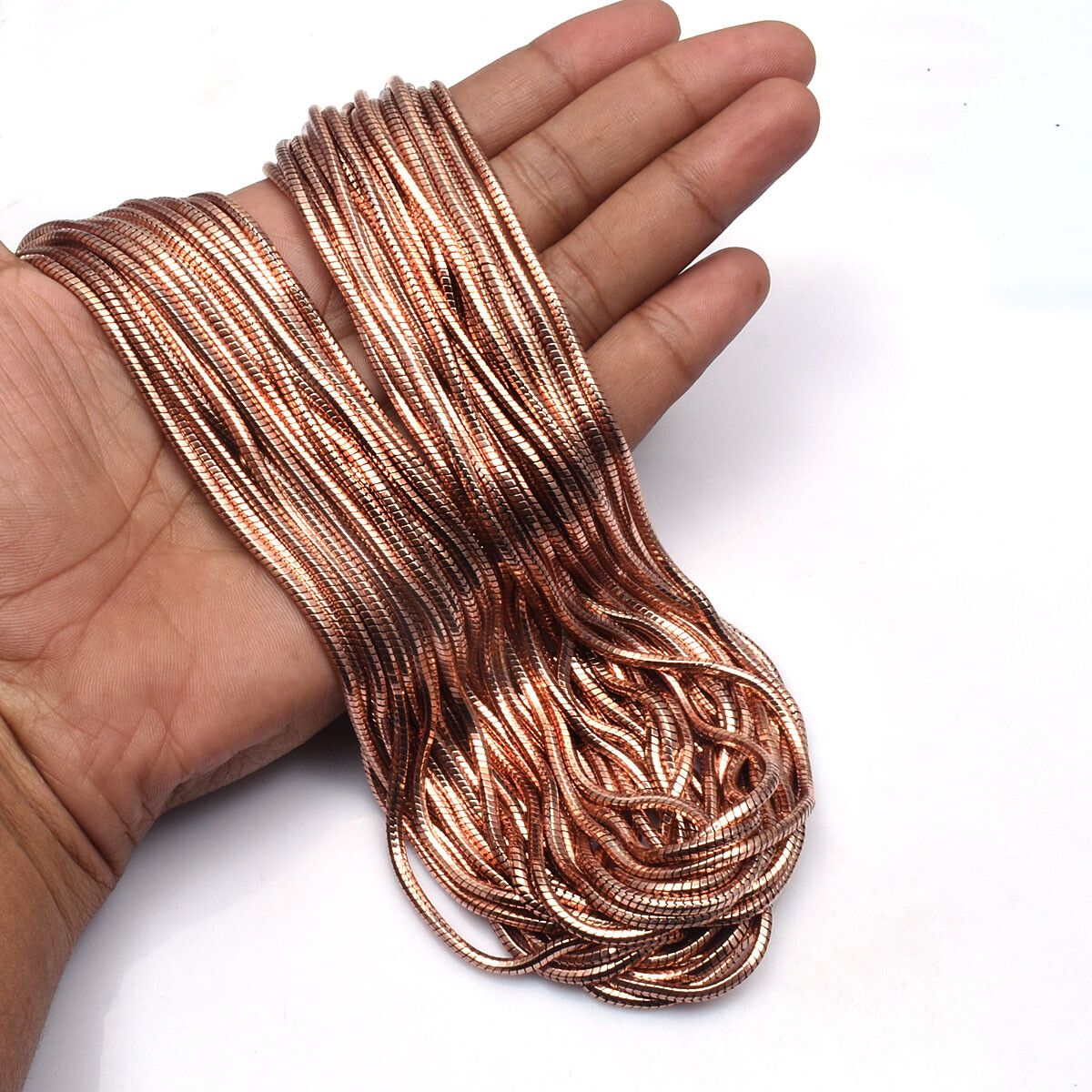 100% Oxidized Pure Copper Snake Chain Designer Link Chain Necklace Jewelry RJ-06