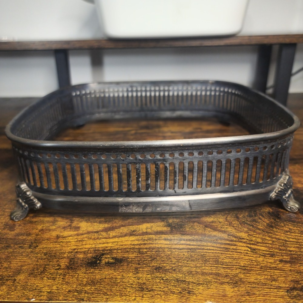 Gorham Silverplate Casserole Stand YC90 w/ Lid Insert Vintage Buffet Warm Dish