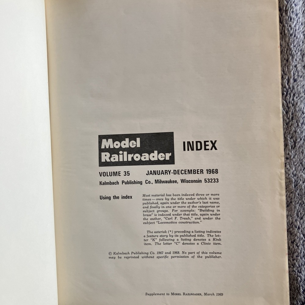 Model Railroader Vol.35-Bound Volume 1968–12 Issues