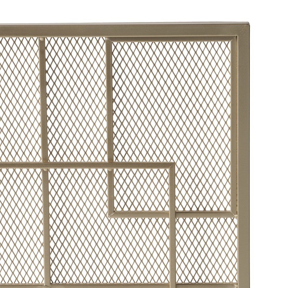 Fireproof Screen Gold Iron Single-Panel Diamond Mesh