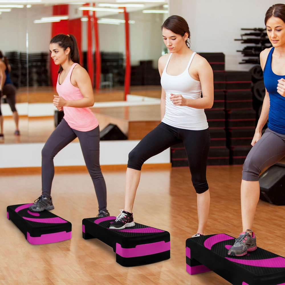 Balancefrom Aerobic Step Platform Trainer with Adjustable 3-Level Risers, 400 Po