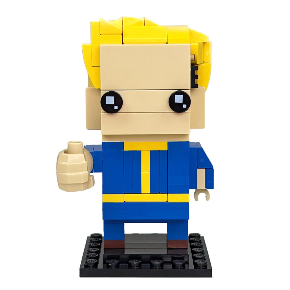 NEW Vault Boy Custom Brickheadz - Vault Tec - Made with Lego