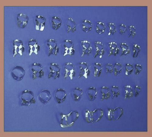 39 Pc ENDODONTIC RUBBER DAM CLAMPS Assorted DIFFERENT SIZES Dental