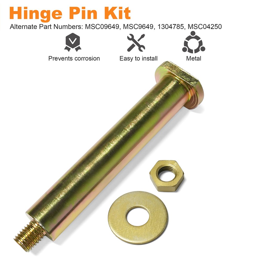 For Boss RT3 V-Plow Horizontal Hinge Threaded Pin Kit MSC09649