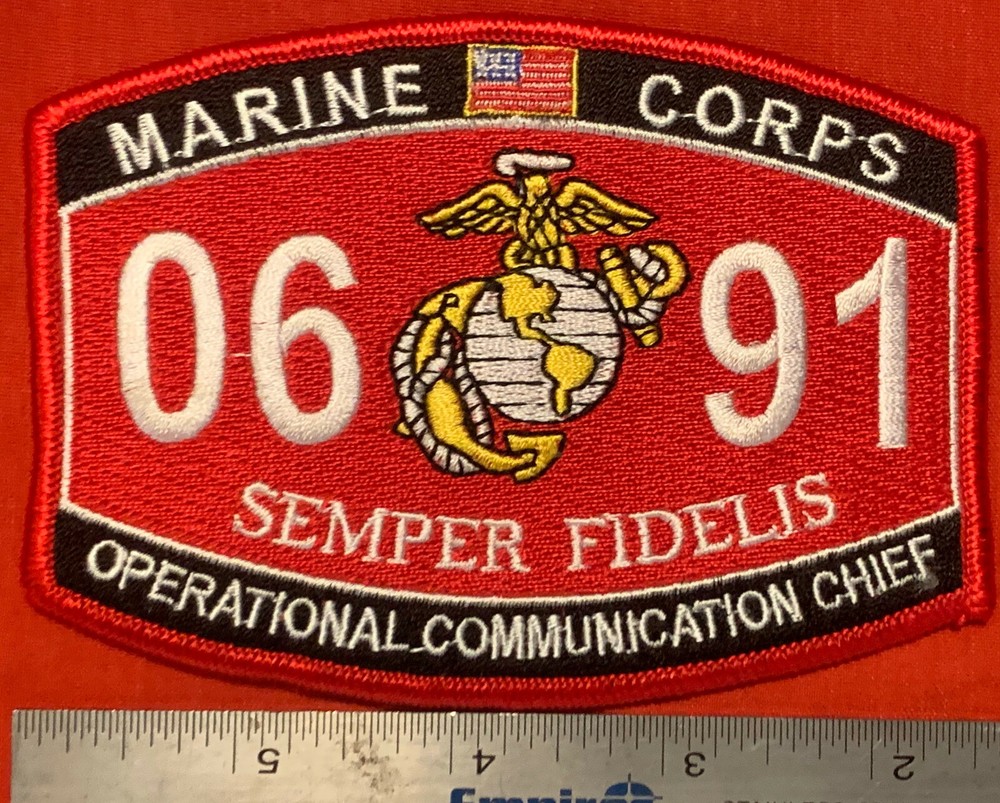 US MARINE USMC OPERATIONAL COMMUNICATION CHIEF 06 91 PATCH