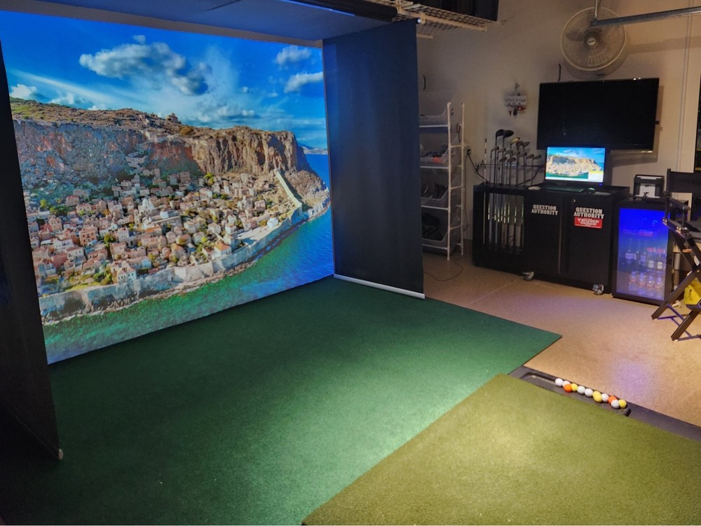 Motorized METechs Blackout Black 3-Layer Side Protection Panel - Golf Simulator