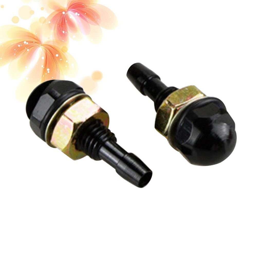 One Pair Replacement Front Windshield Washer Nozzles (Black)