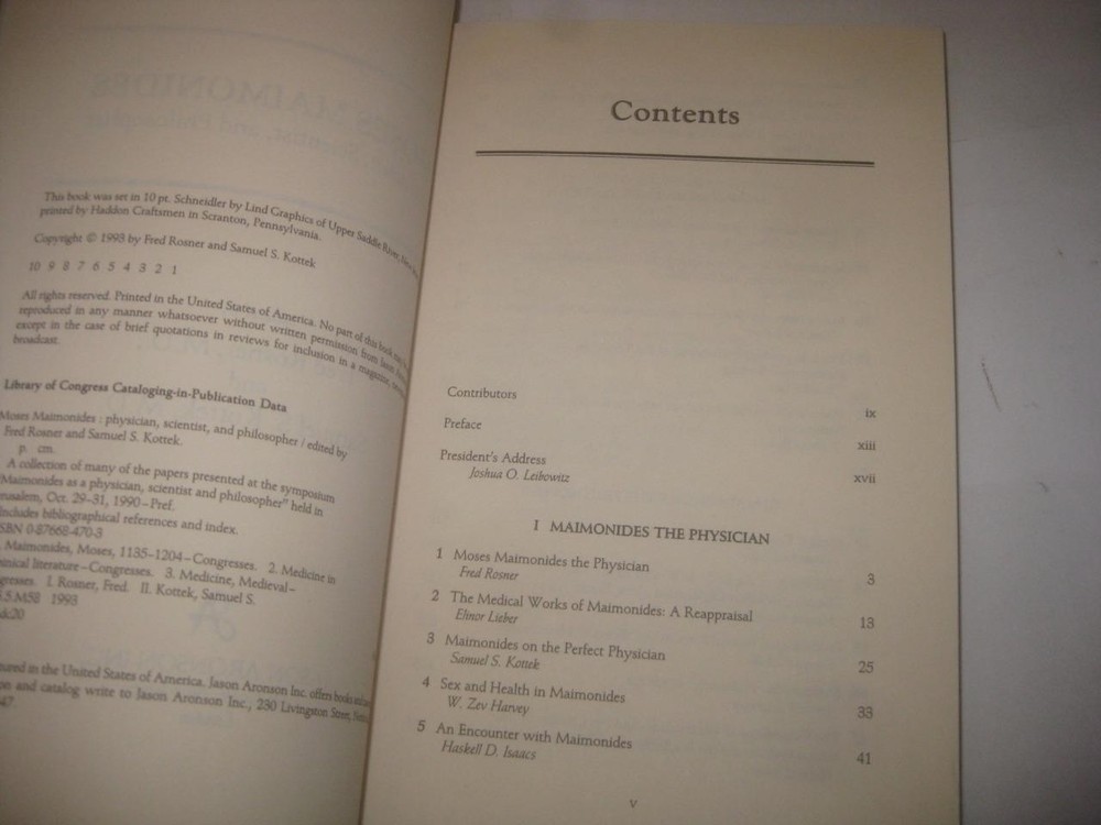 Moses Maimonides: Physician, Scientist, and Philosopher by Fred Rosner