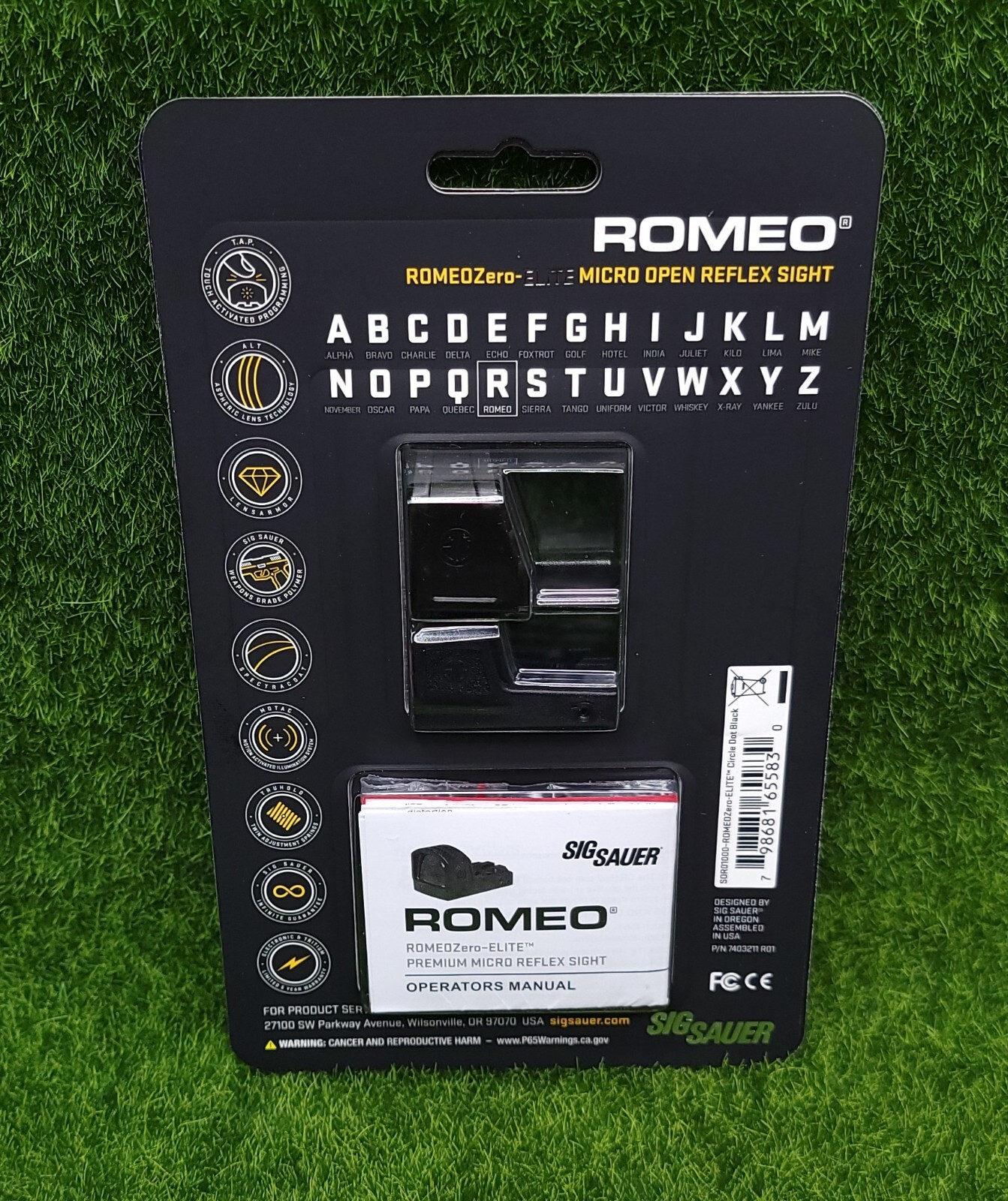 Sig Sauer RomeoZero Elite P365 32 MOA Circle / 2 MOA Red Dot Sight - SOR01000