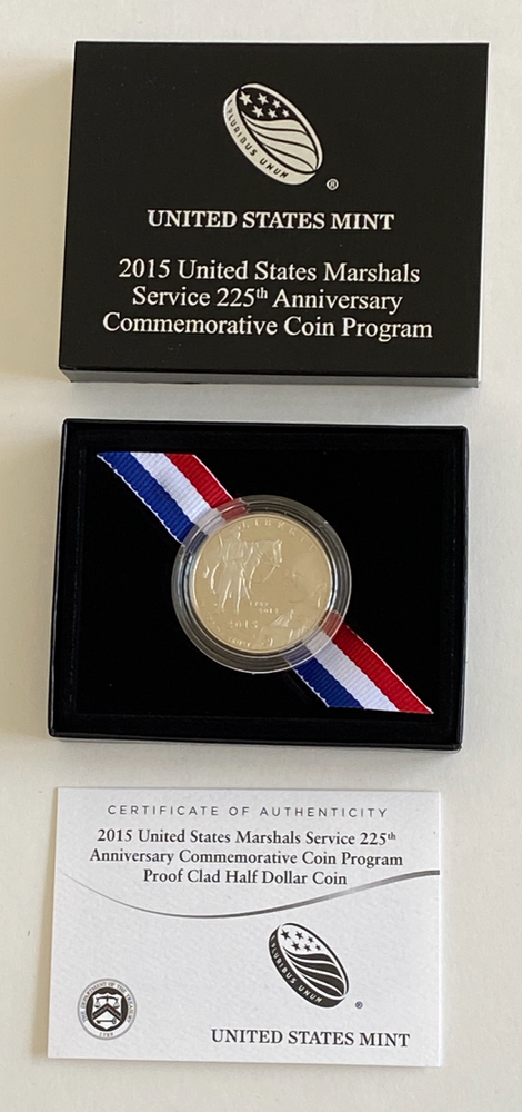 2015 S US Marshals US Mint Commerative Proof Half Dollar - Free Shipping