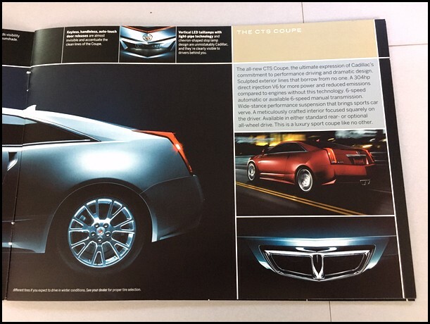 2011 Cadillac CTS-V CTS Coupe 14-page Original Sales Brochure Catalog