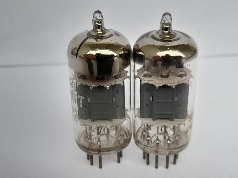 2x ECC82 / 12AU7 tubes PHILIPS Miniwatt - ECC 82 - 1964