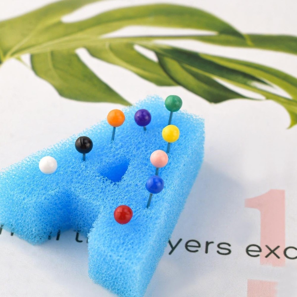 600 Pieces Push Pins Map Pins with Colored Head Map Tacks with Point Assorted Co