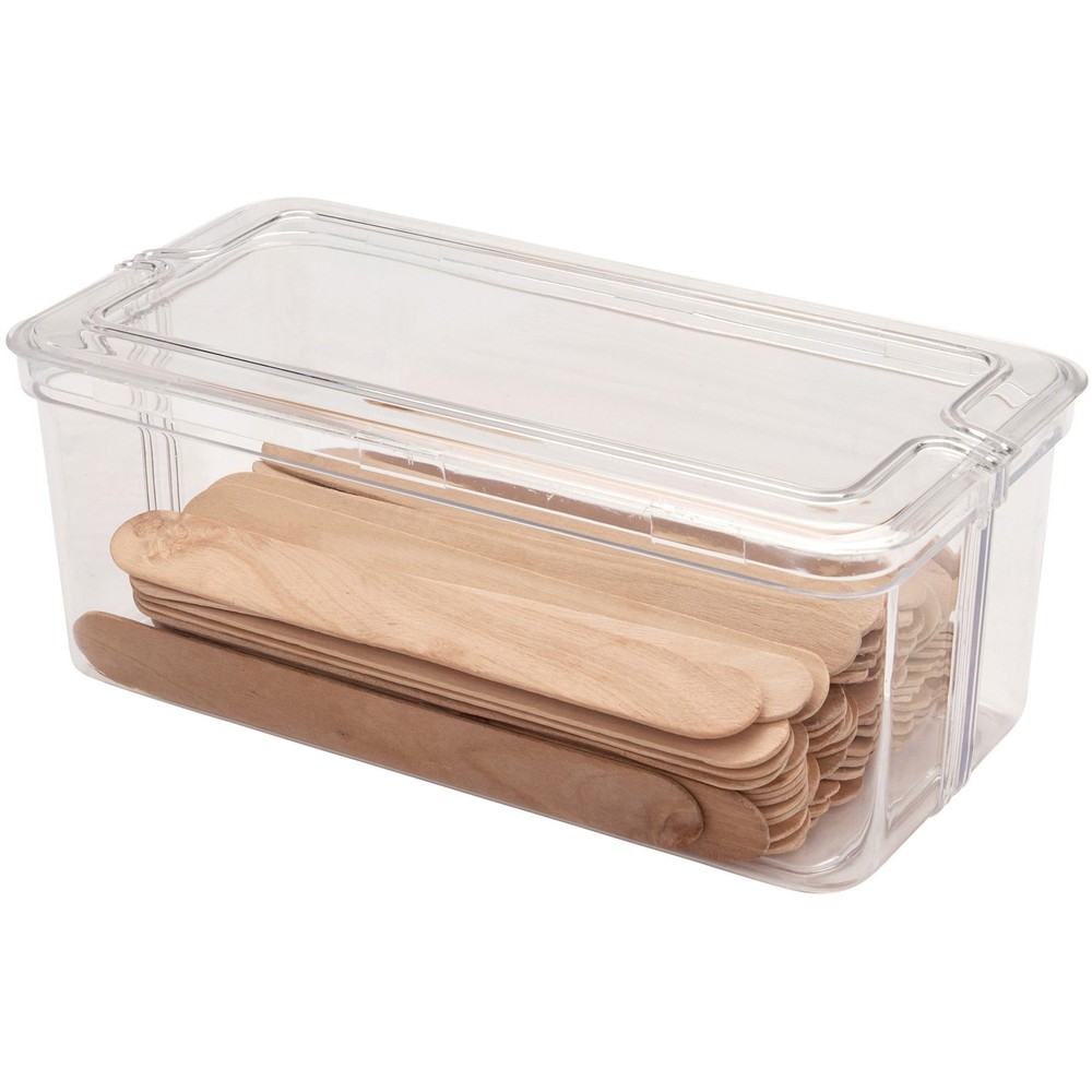 Pioneer Plastics Clear Rectangular Container, 7.375" W x 3.6875" D x 3" H