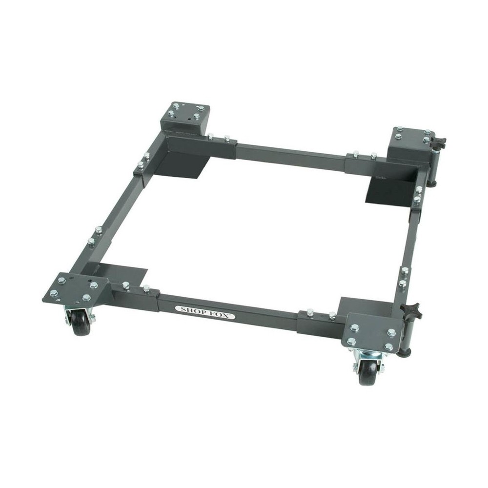 Shop Fox D2057A Adjustable Mobile Base, Small Charcoal Grey