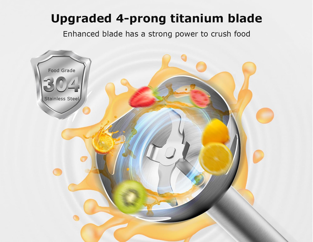 Hand Blender, Immersion Blender with 2 Mixing Speed, Portable Electric