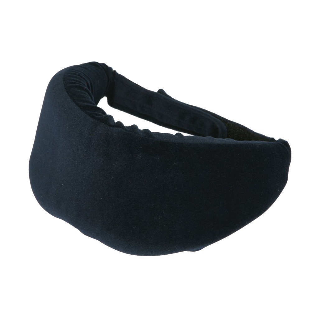 Soft Memory Foam Sleep Eye Mask Adjustable Strap 50% Cotton 50% Polyester Black