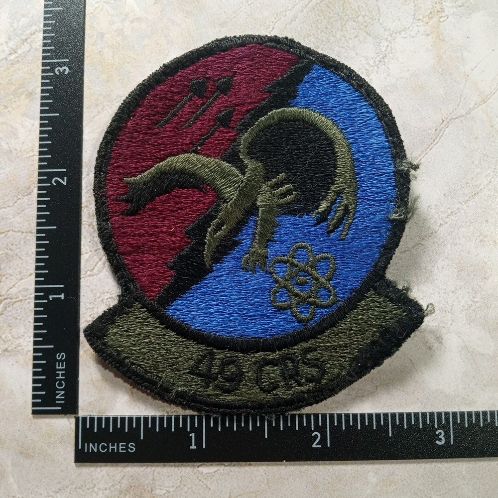 USAF Air Force Patch: 49th Component Repair Squadron - Subdued Iron-On